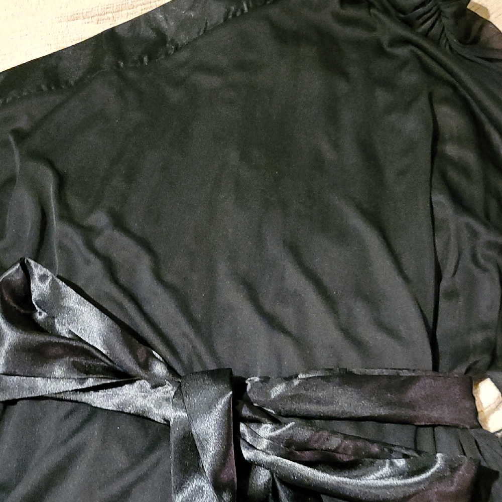 Elegant Black Satin Dress